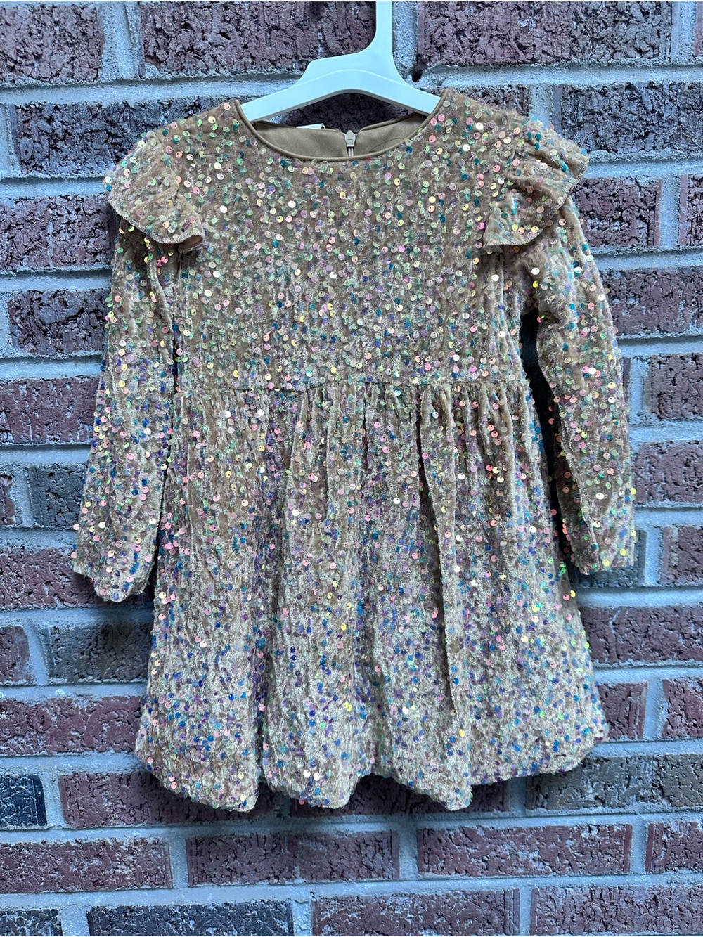 Little girls Gold Sequin Girls' Party Dress